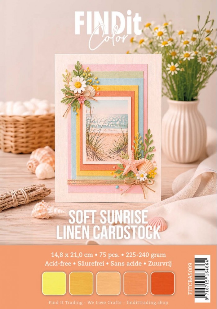 Find It Color - Linen Cardstock Pack A5 - Sunset Warm Pack