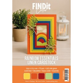 Find It Color - Linen Cardstock Pack A5 - Rainbow Essentials Pack
