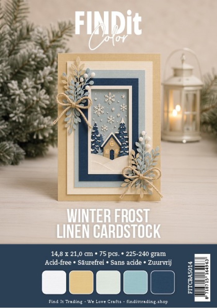 Find It Color - Linen Cardstock Pack A5 - Winter Frost Pack