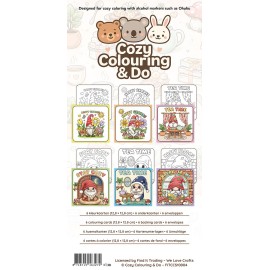 Findit Color - Cozy Colouring Cards Set - Happy Gnomes