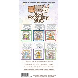 Findit Color - Cozy Colouring Cards Set - Spring Animals