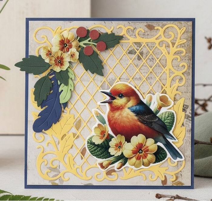 3D Cutting Sheet - Berries Beauties - Whispers of Nature - Yellow