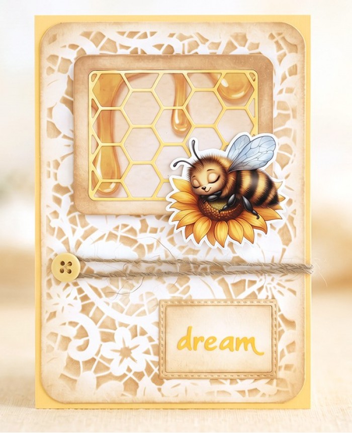 3D Pushout Sheet - Berries Beauties - Sweet Honey Bees - Golden Garden