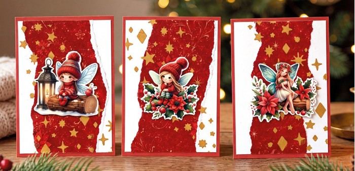 3D Pushout Sheet - Berries Beauties - Fairy Christmas - Lantern