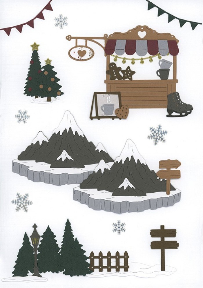 SET Hobbyjournaal 258 (Dies - Berries Beauties - Whimsical Christmas - Festive Forest)