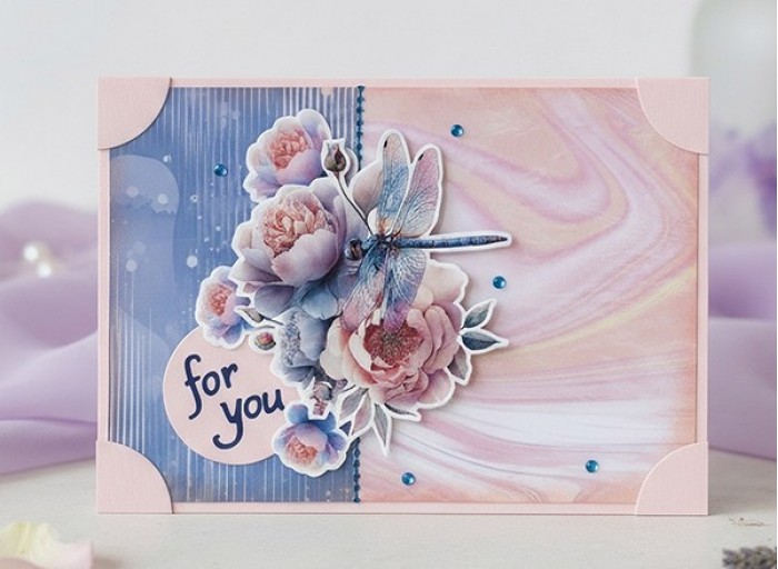 3D Pushout Sheet - Berries Beauties - Dragonflies - Azure