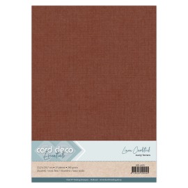 Linen Cardstock - A4 - Rusty Brown