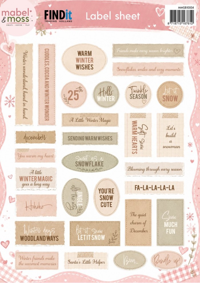 Mabel & Moss Label Sheet - Winter Frames