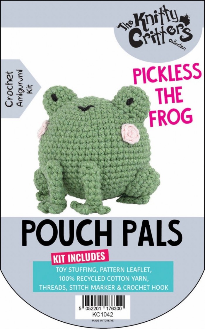 Knitty Critters Pouch Pals - Pickles The Frog