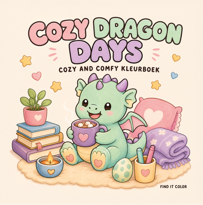 Findit Color - Coloring Book - Cozy Dragon Days