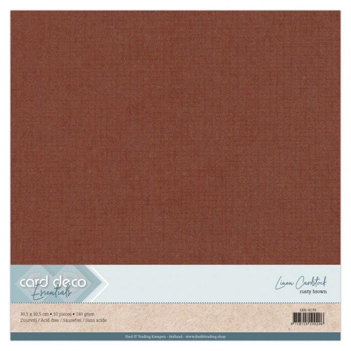 Linen Cardstock - SC - Rusty Brown