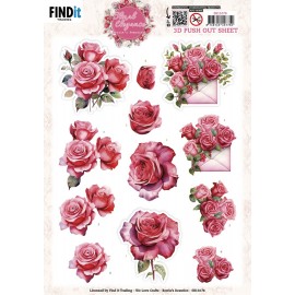 3D Pushout Sheet - Berries Beauties - Floral Elegance - Romantic Roses 3D Pushout Sheet - Berries Beauties - Floral Elegance - Romantic Roses