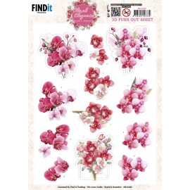 3D Pushout Sheet - Berries Beauties - Floral Elegance - Orchid Grace 3D Pushout Sheet - Berries Beauties - Floral Elegance - Orchid Grace