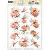 3D Pushout Sheet - Berries Beauties - Dragonflies - Blush