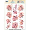3D Pushout Sheet - Berries Beauties - Dragonflies - Pink