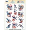 3D Pushout Sheet - Berries Beauties - Dragonflies - Azure
