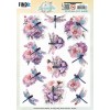 3D Pushout Sheet - Berries Beauties - Dragonflies - Lilac