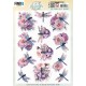 3D Pushout Sheet - Berries Beauties - Dragonflies - Lilac