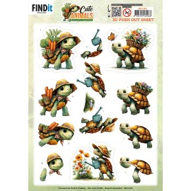 3D Pushout Sheet - Berries Beauties - Cute Animals - Turtles 3D Pushout Sheet - Berries Beauties - Cute Animals - Turtles