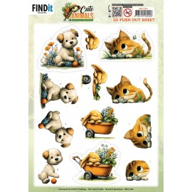 3D Pushout Sheet - Berries Beauties - Cute Animals - Garden Friends 3D Pushout Sheet - Berries Beauties - Cute Animals - Garden Friends