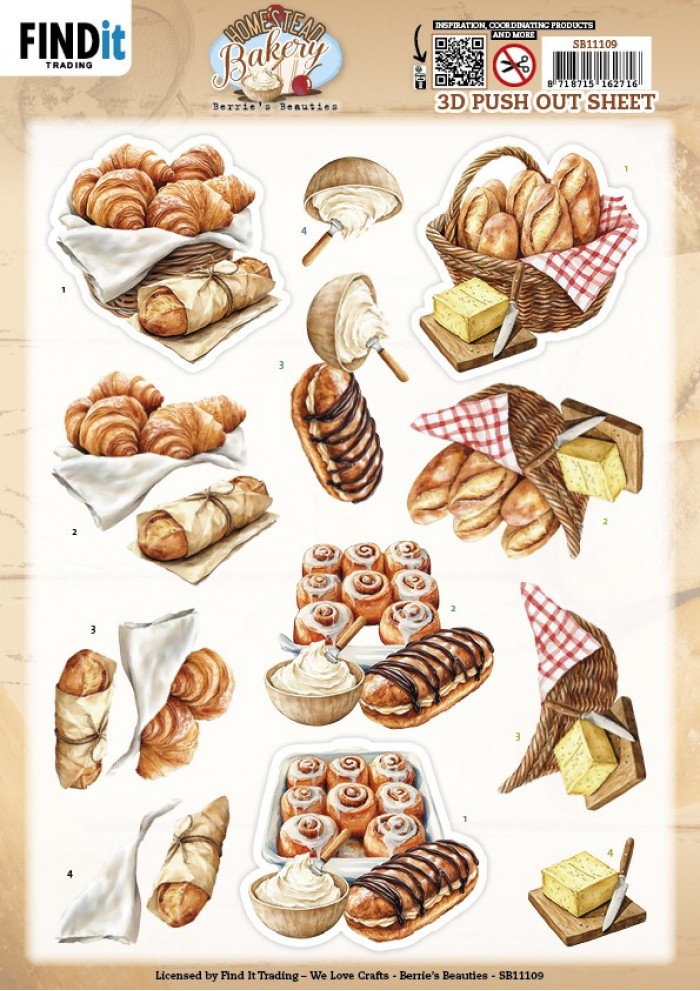 3D Pushout Sheet - Berries Beauties - Homestead Bakery - Fresh Basket