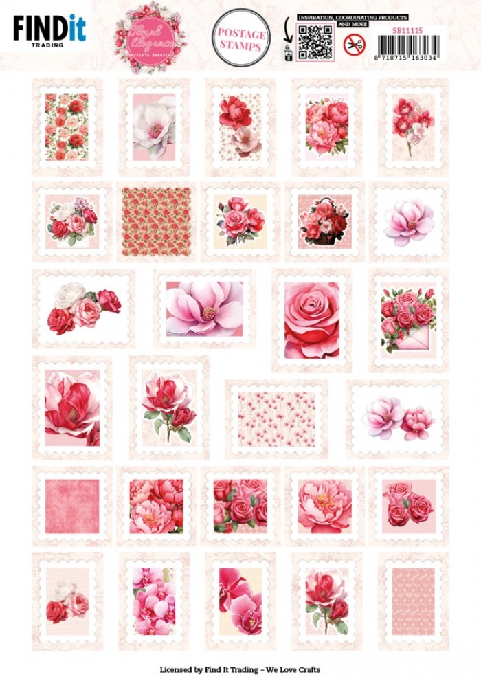 Berries Beauties - Floral Elegance - Push Out Postage Stamp