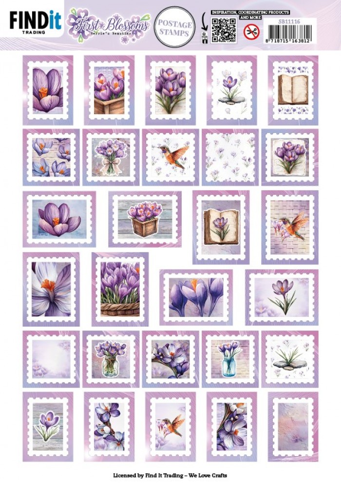 Berries Beauties - First Blossoms - Push Out Postage Stamp
