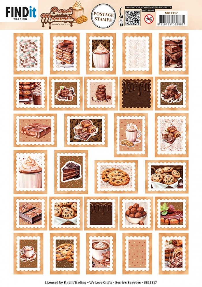 Berries Beauties - Sweet Moments - Push Out Postage Stamp