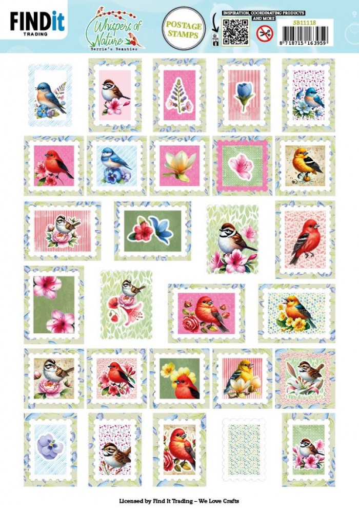 Berries Beauties - Whispers of Nature - Push Out Postage Stamp