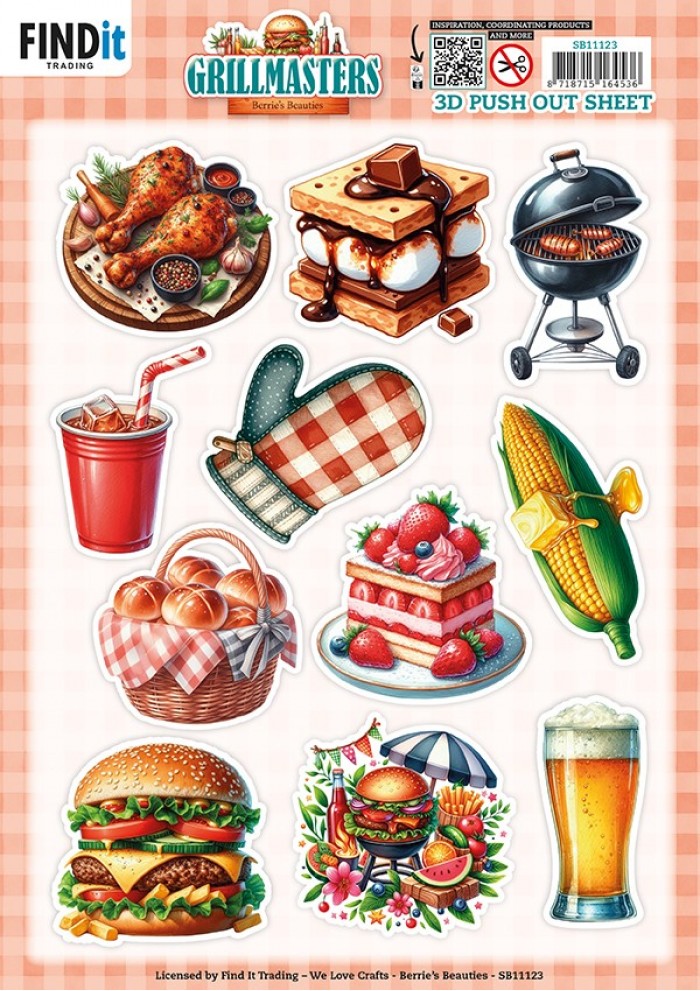 3D Pushout Sheet - Berries Beauties - Grillmasters - Assorti