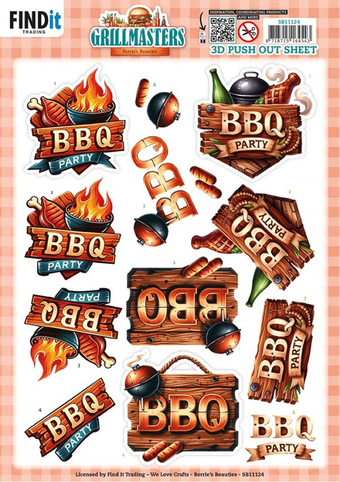 3D Pushout Sheet - Berries Beauties - Grillmasters - Backyard Feast