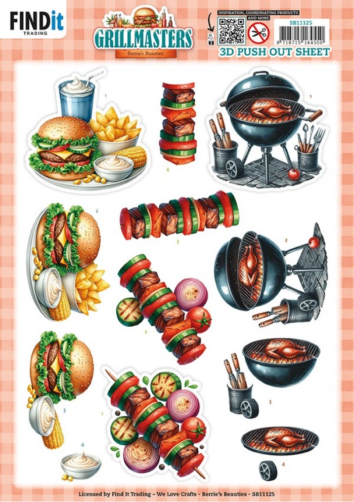 3D Pushout Sheet - Berries Beauties - Grillmasters - Flame Grilled Favorites