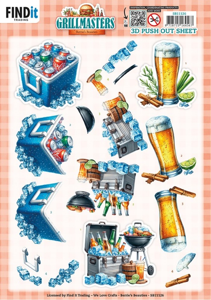 3D Pushout Sheet - Berries Beauties - BBQ & Brews