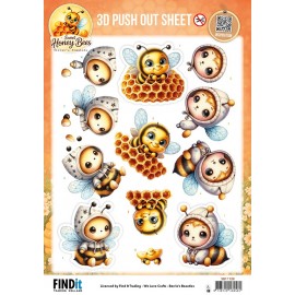 3D Pushout Sheet - Berries Beauties - Sweet Honey Bees - Honeycomb Friends