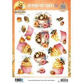 3D Pushout Sheet - Berries Beauties - Sweet Honey Bees - Honey Bee Delights