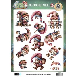 3D Pushout Sheet - Berries Beauties - Happy Gnomes - Coffee & Clicks