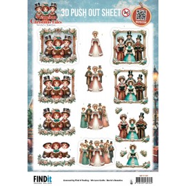 3D Pushout Sheet - Berries Beauties - Victorian Christmas Tales - A Christmas Serenade