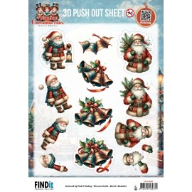 3D Pushout Sheet - Berries Beauties - Victorian Christmas Tales - Timeless Christmas Bells