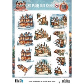3D Pushout Sheet - Berries Beauties - Victorian Christmas Tales - Home for Christmas