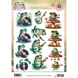 3D Pushout Sheet - Berries Beauties - Joyful Hoppers - Hopping Harmony