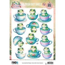 3D Pushout Sheet - Berries Beauties - Joyful Hoppers - A Cup Of Frog