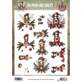3D Pushout Sheet - Berries Beauties - Fairy Christmas - Christmas Fairy