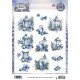 3D Pushout Sheet - Berries Beauties - Blue Christmas - Christmas Lanterns