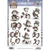 3D Pushout Sheet - Berries Beauties - Whimsical Christmas - Snowmen