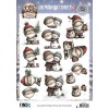 3D Pushout Sheet - Berries Beauties - Whimsical Christmas - Santa Claus
