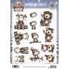 3D Pushout Sheet - Berries Beauties - Whimsical Christmas - Furry Friends