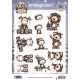 3D Pushout Sheet - Berries Beauties - Whimsical Christmas - Furry Friends