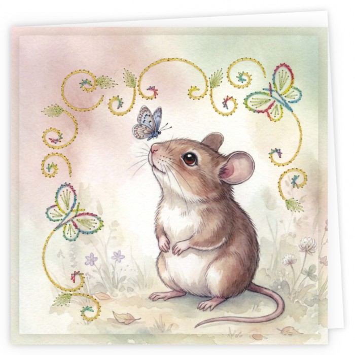 Stitch and Do Cards 34 - Cute Mice