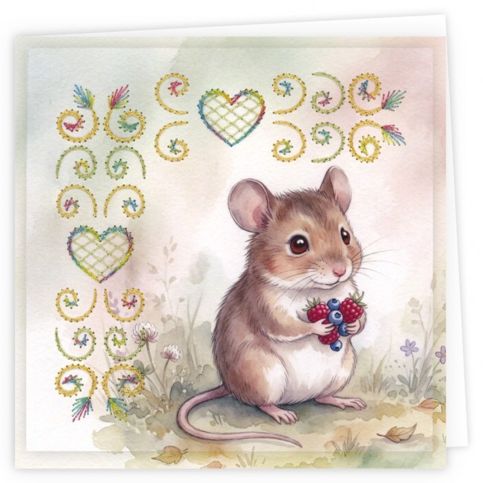 Stitch and Do Cards 34 - Cute Mice