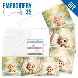 Stitch and Do Cards 35 - Birthday Monkey